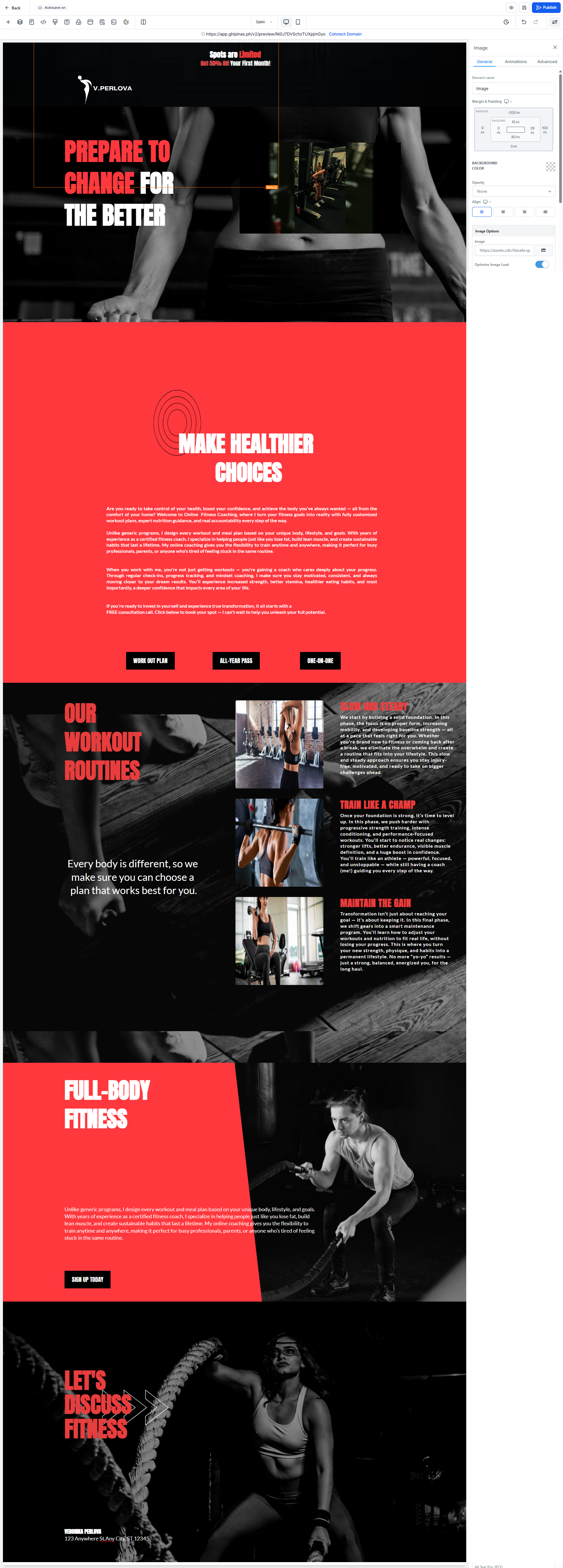 Fitness Studio Website